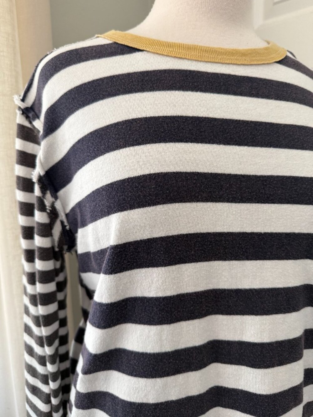 We The Free Navy and White Striped Long Sleeve Tee - Picture 4 of 8